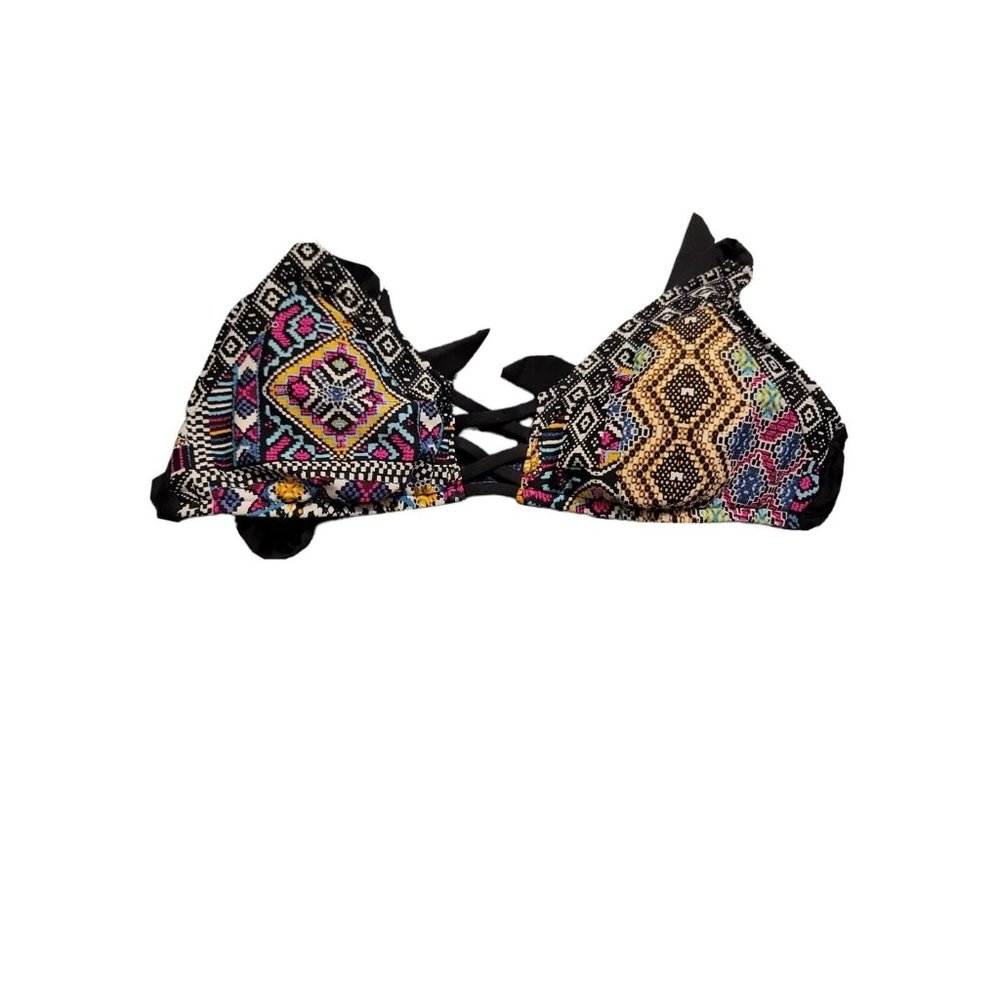 Mossimo Multicolor Bikini Top Size S Tie Around